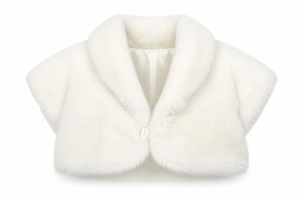 Cherokee Girls White   Basic Jacket Jacket Size 2-3 Years  Button