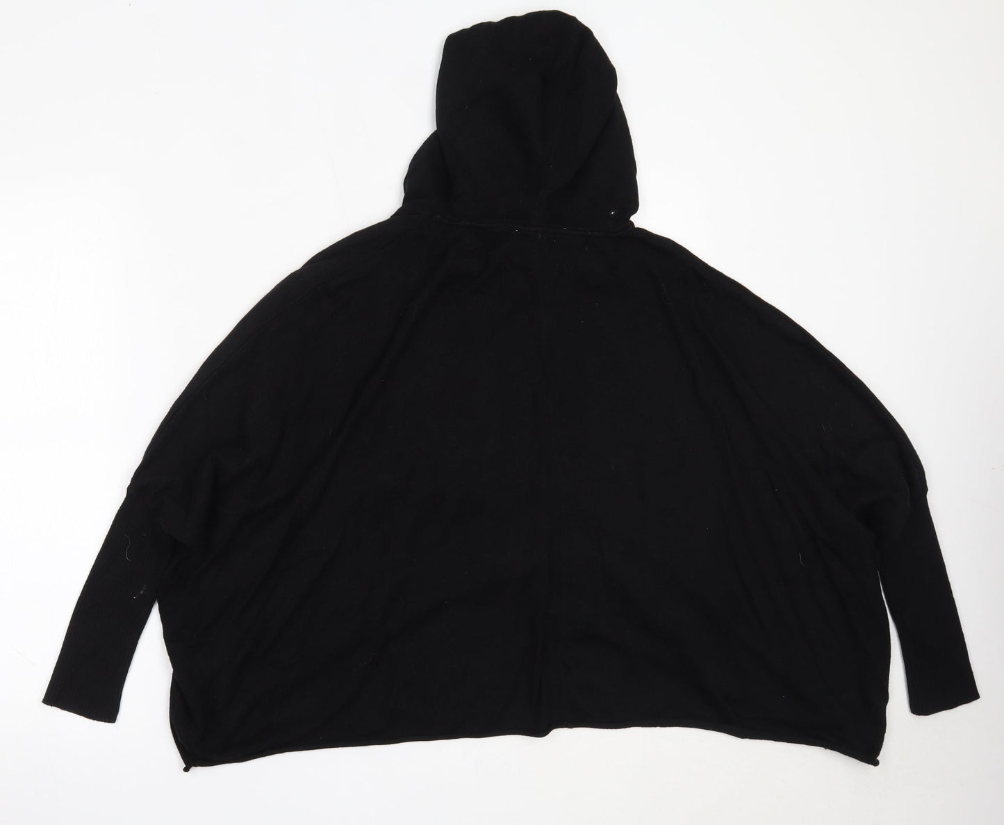 Only Womens Black  Viscose Pullover Hoodie Size M
