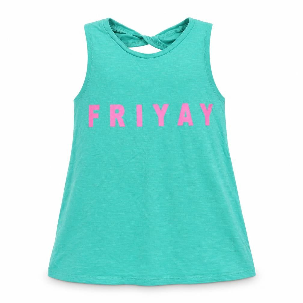NEXT Girls Green  Cotton Basic Tank Size 11 Years Round Neck