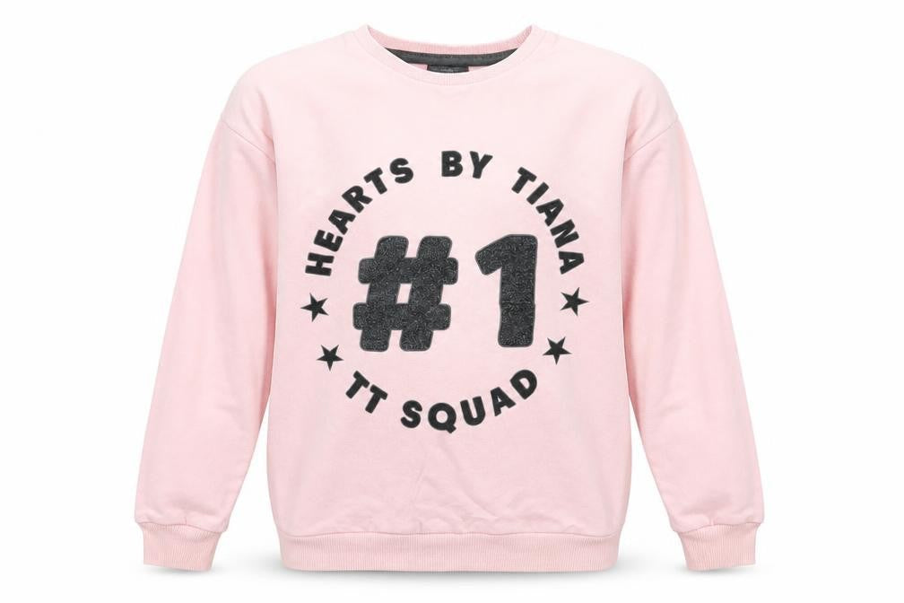 George Girls Pink  Cotton Pullover Sweatshirt Size 9-10 Years