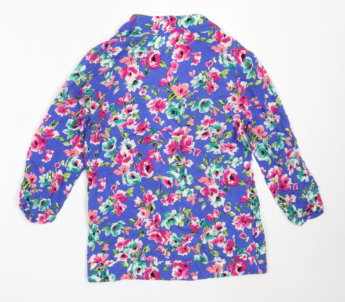 New Look Womens Blue Floral  Jacket Blazer Size 8