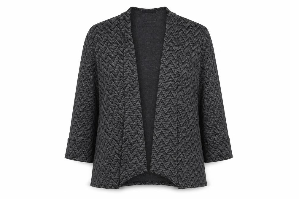 CMD Womens Grey Round Neck  Polyester Cardigan Jumper Size M