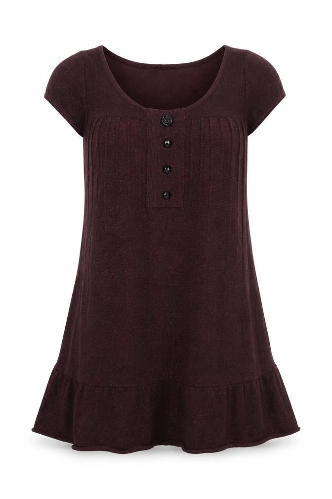 River Island Womens Purple  Viscose Fit & Flare  Size 10  Round Neck