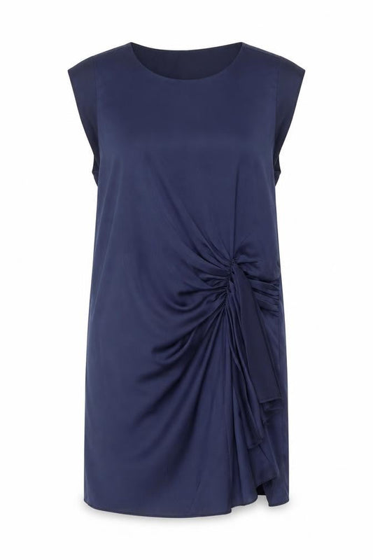 VERO MODA Womens Blue  Polyester Shift  Size XL  Round Neck
