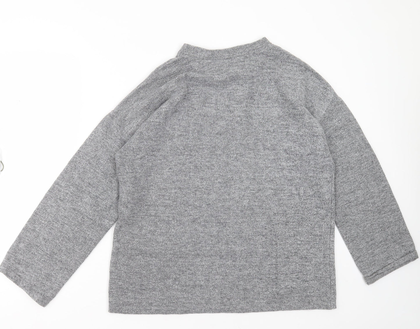 Zara Womens Grey Round Neck  Polyester Pullover Jumper Size M
