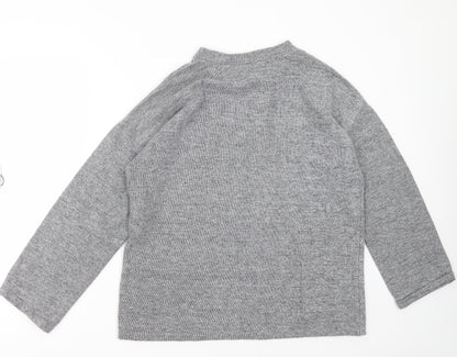 Zara Womens Grey Round Neck  Polyester Pullover Jumper Size M