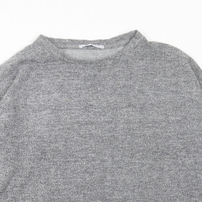 Zara Womens Grey Round Neck  Polyester Pullover Jumper Size M