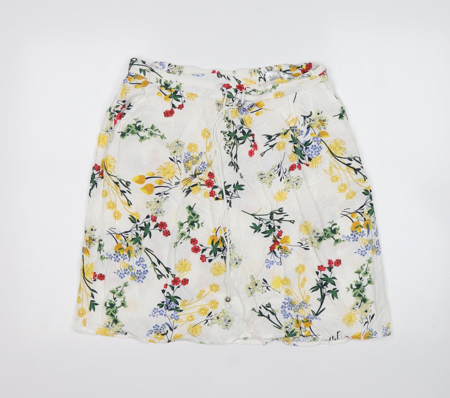 bpc  Womens Multicoloured Floral Viscose A-Line Skirt Size 14