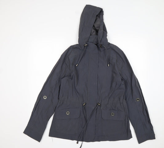 Debenhams Womens Grey   Parka Coat Size 12