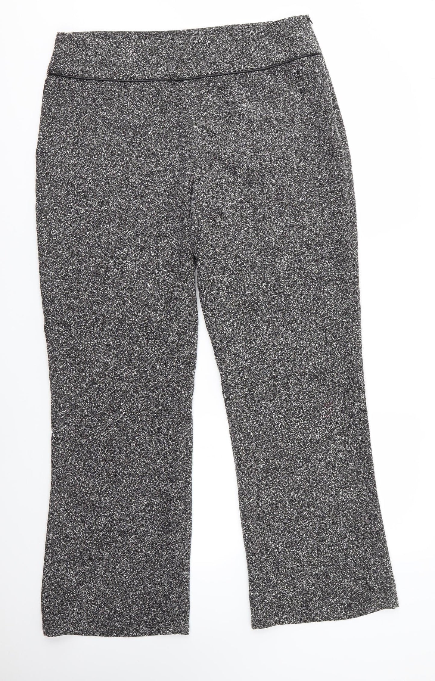 AMARANTO Womens Grey  Polyester Dress Pants Trousers Size 16 L30 in Regular