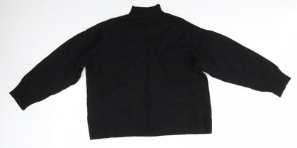 F&F Womens Black High Neck  Viscose Pullover Jumper Size 12