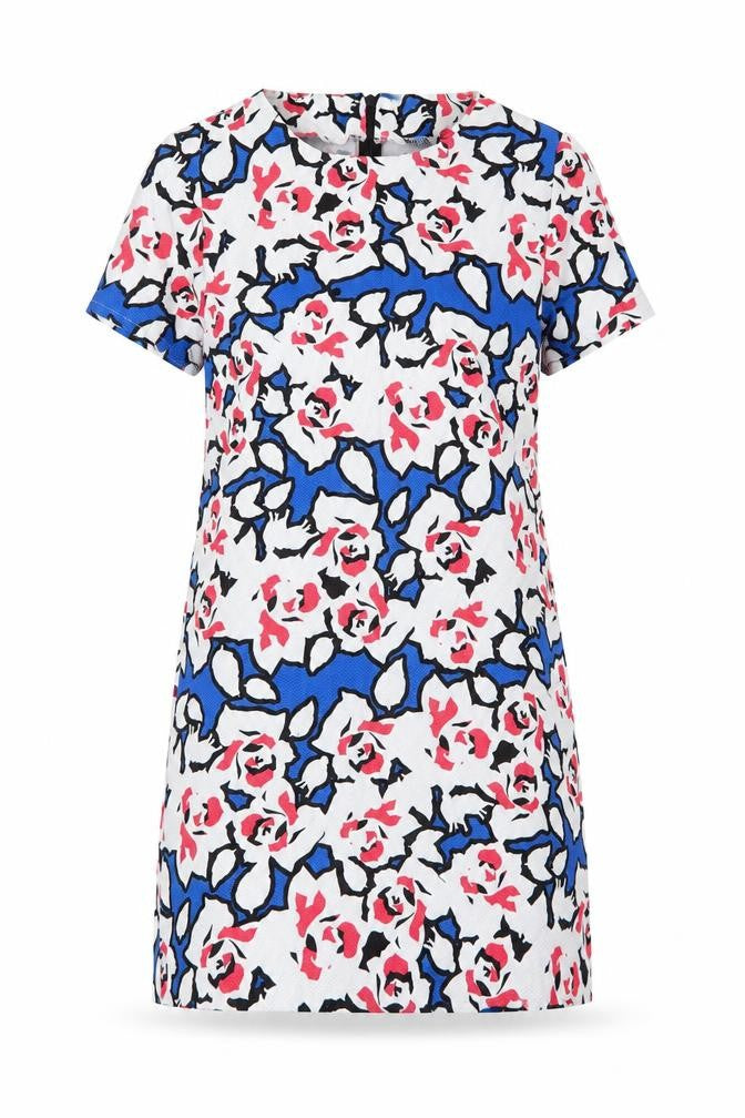 Preworn Womens Multicoloured Floral Polyester A-Line  Size 12  Round Neck