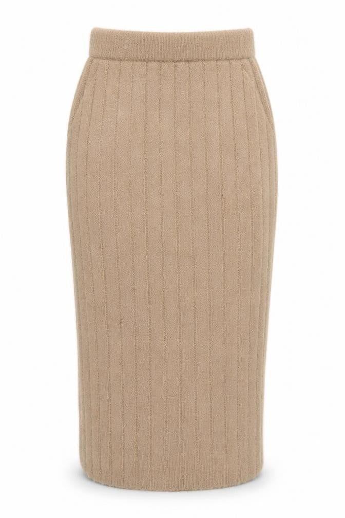 QED London Womens Brown  Acrylic Straight & Pencil Skirt Size M