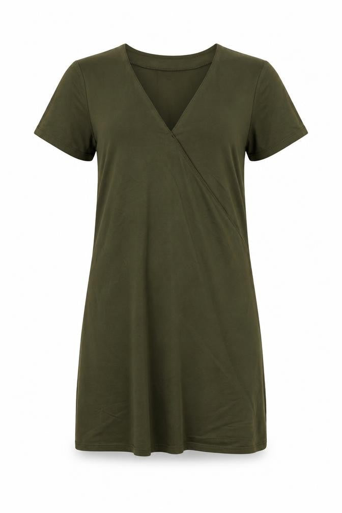 Zara Womens Green  Viscose A-Line  Size S  V-Neck