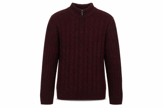Matalan Mens Red Collared  Acrylic Henley Jumper Size L