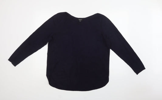 Tribekko 44 Womens Blue Round Neck  Viscose Pullover Jumper Size XL