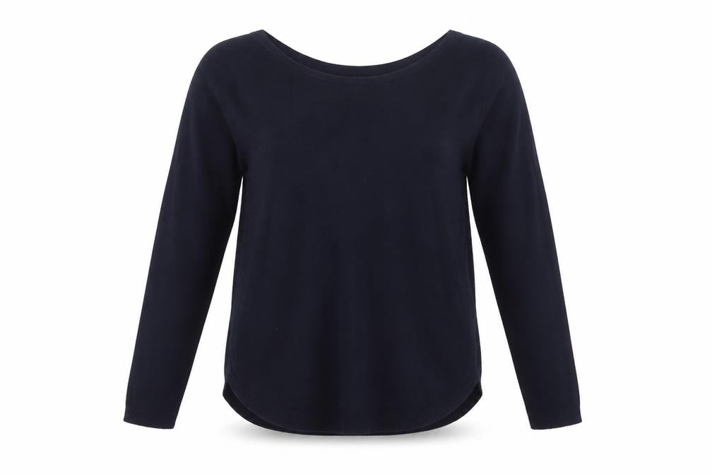 Tribekko 44 Womens Blue Round Neck  Viscose Pullover Jumper Size XL
