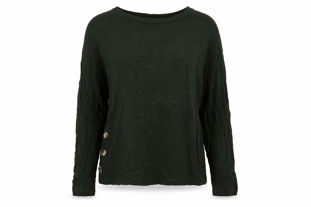 Stradivarius Womens Green Crew Neck  Viscose Pullover Jumper Size S