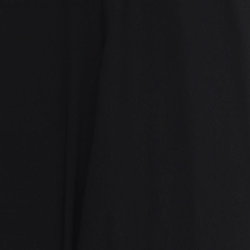 Preworn Womens Black  Polyester Trousers  Size 12 L26 in Regular