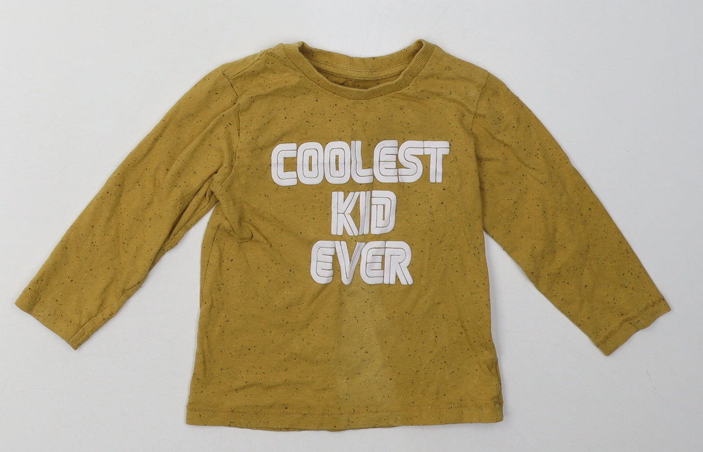 Matalan Boys Yellow  Cotton Basic Casual Size 2-3 Years Crew Neck Pullover - coolest kid ever