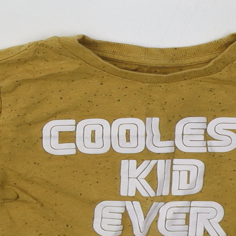 Matalan Boys Yellow  Cotton Basic Casual Size 2-3 Years Crew Neck Pullover - coolest kid ever