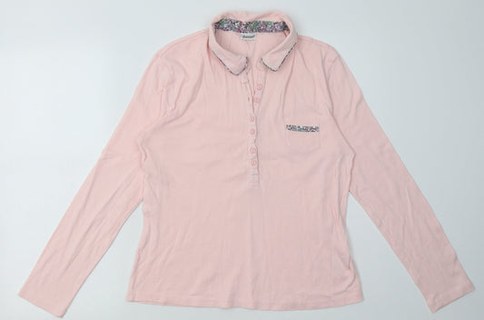 Damart Womens Pink  Cotton Pullover Sweatshirt Size 14  Pullover