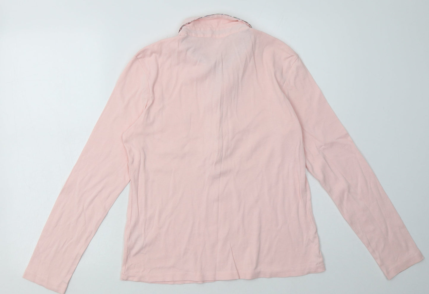 Damart Womens Pink  Cotton Pullover Sweatshirt Size 14  Pullover