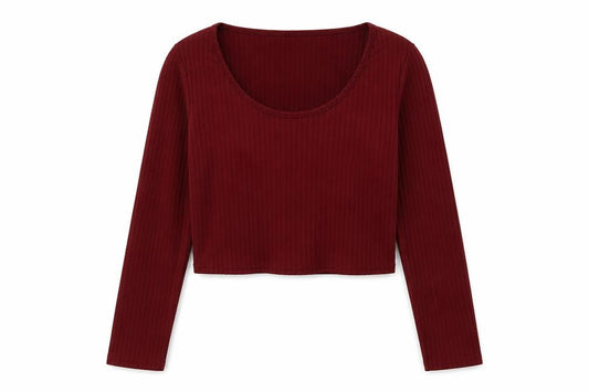 Boohoo Womens Red  Polyester Pullover Sweatshirt Size 10  Pullover - Cropped