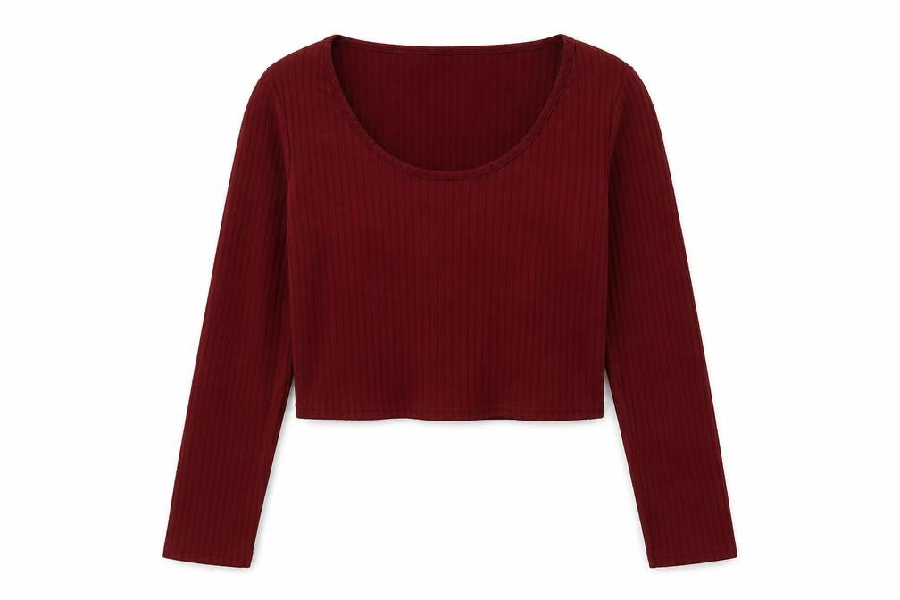 Boohoo Womens Red  Polyester Pullover Sweatshirt Size 10  Pullover - Cropped