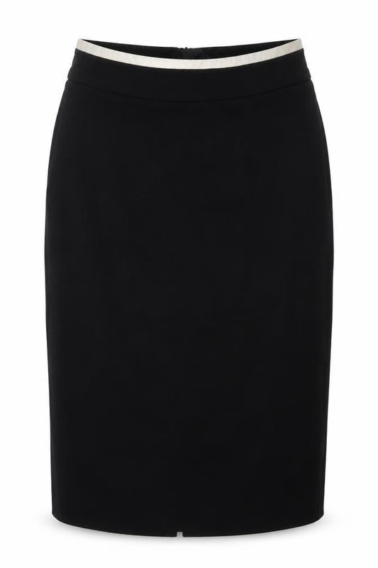 Wallis Womens Black  Polyester A-Line Skirt Size 8   Zip