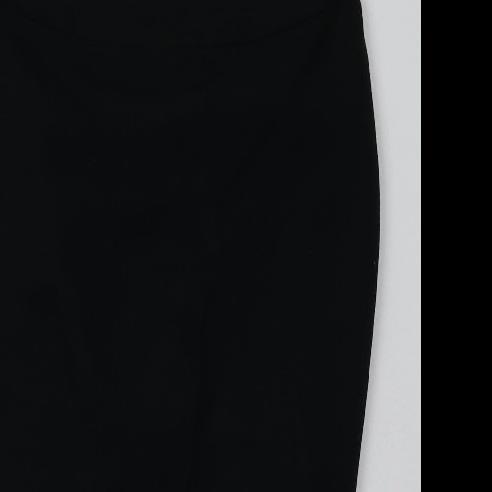 Wallis Womens Black  Polyester A-Line Skirt Size 8   Zip