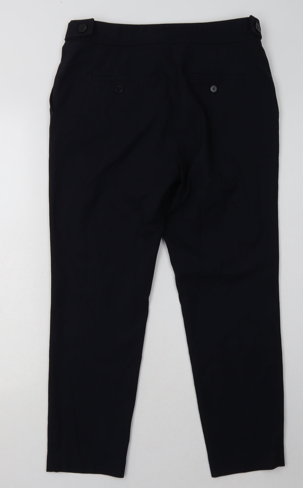 NEXT Womens Blue  Polyester Trousers  Size 10 L28 in Regular Hook & Eye