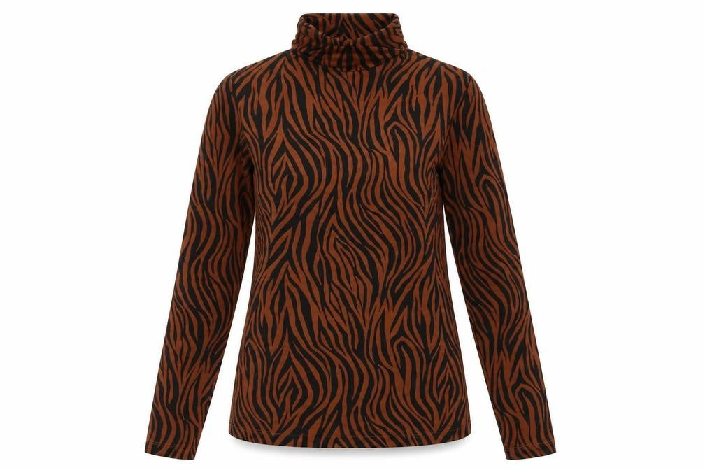 Marks & Spencer Womens Brown Animal Print Viscose Pullover Sweatshirt Size 12  Pullover