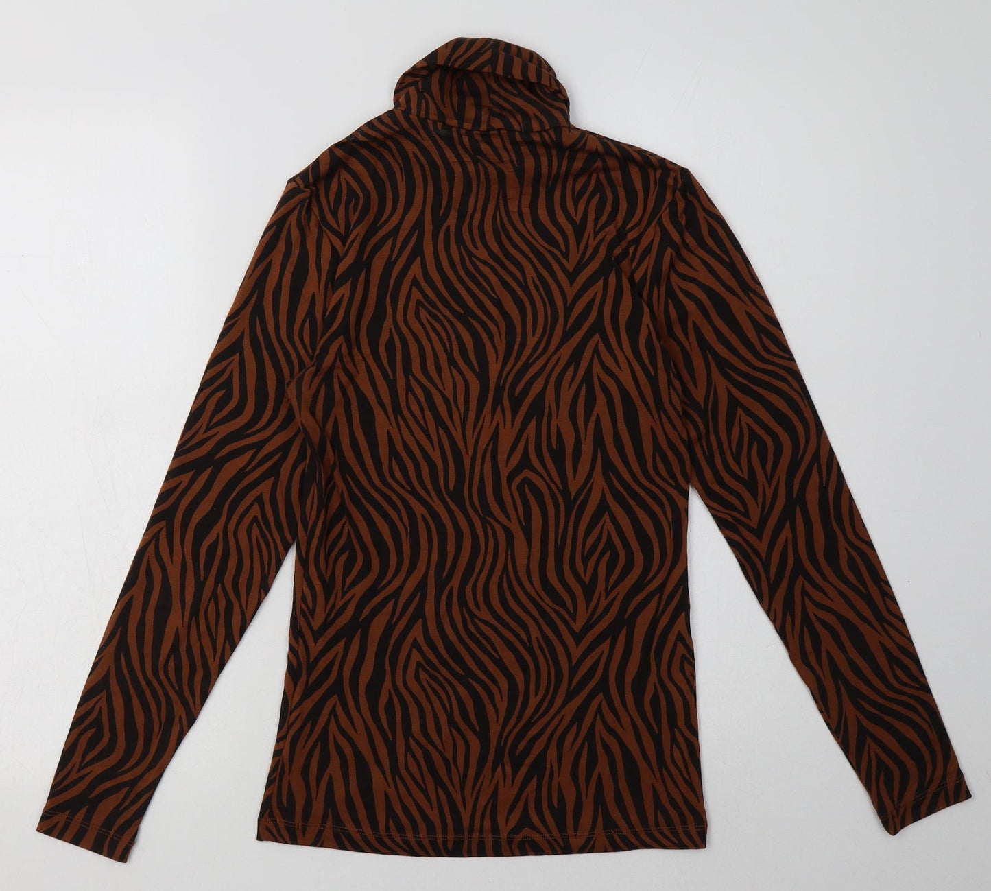 Marks and Spencer Womens Brown Animal Print Viscose Pullover Sweatshirt Size 12  Pullover