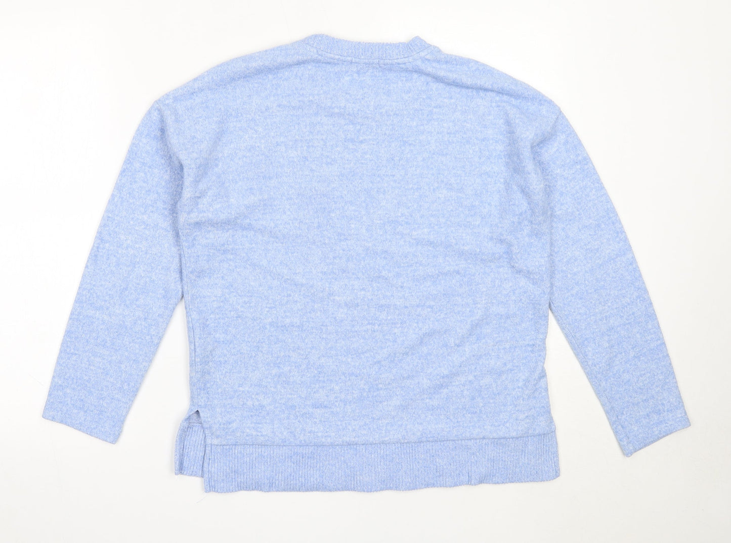 Stradivarius Womens Blue Round Neck  Viscose Pullover Jumper Size XS