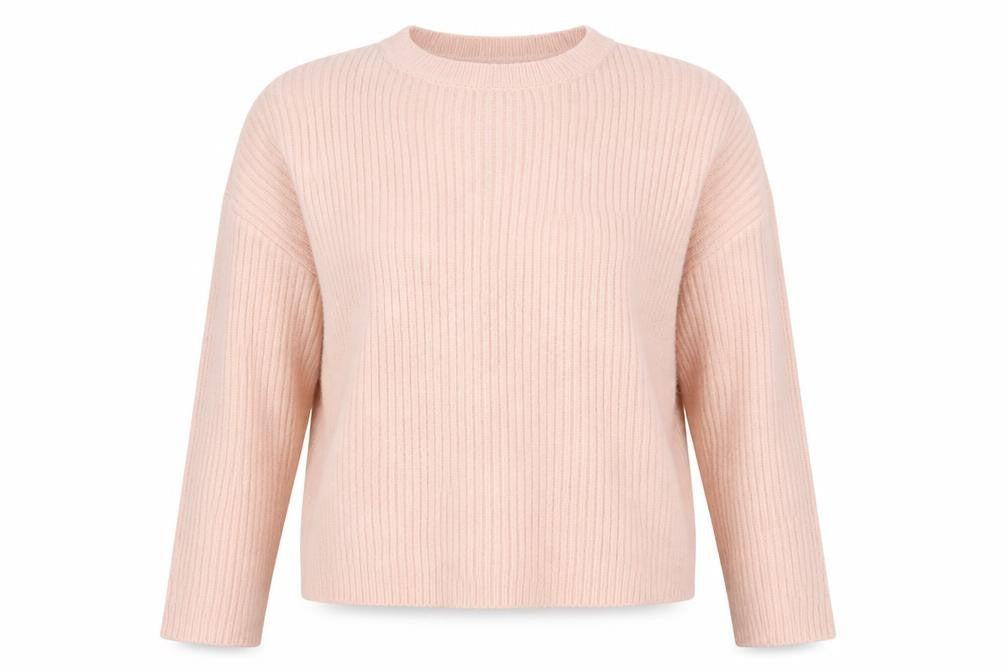 Nasty Gal Womens Pink Round Neck  Acrylic Pullover Jumper Size L