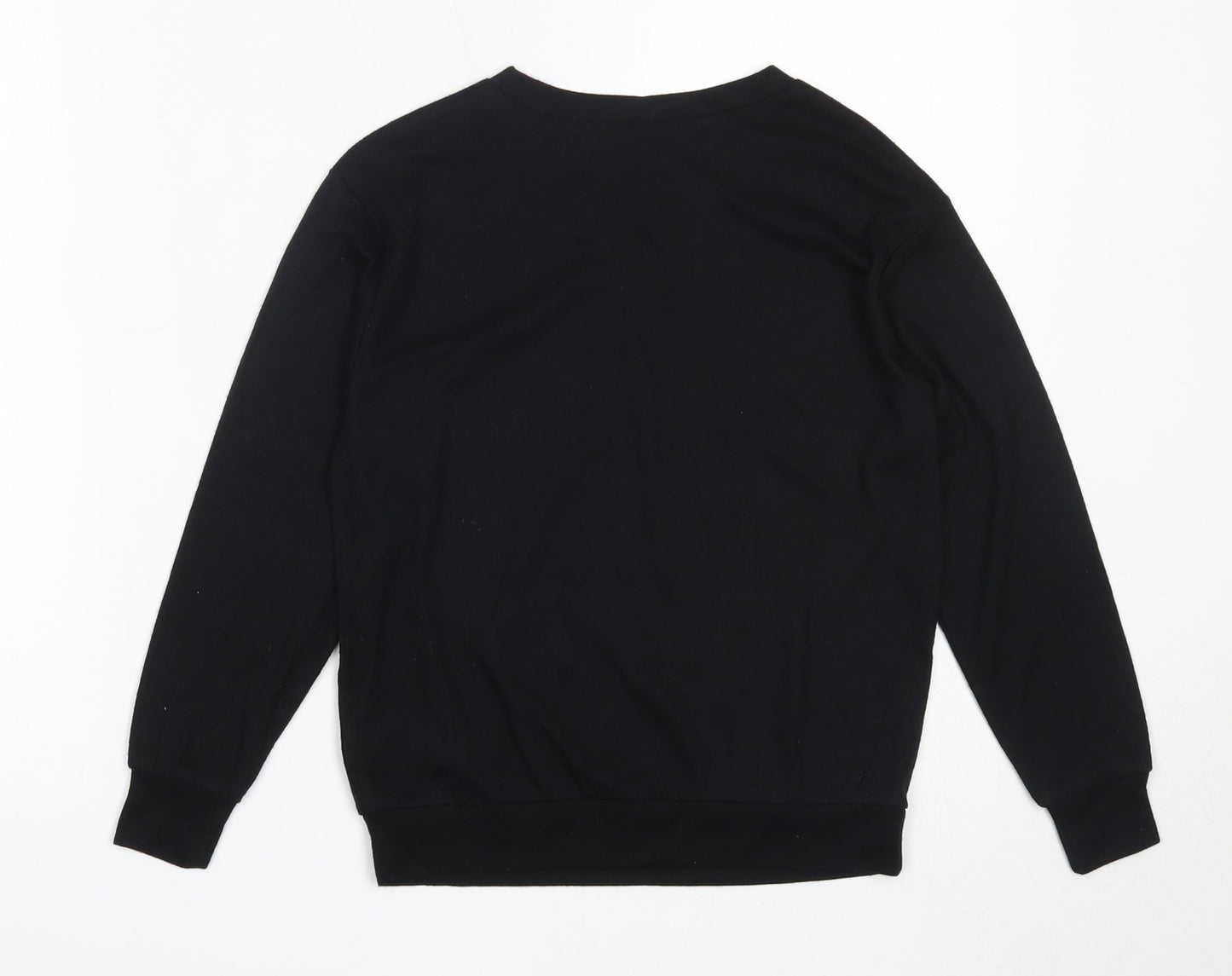 New Look Girls Black  Polyester Pullover Sweatshirt Size S