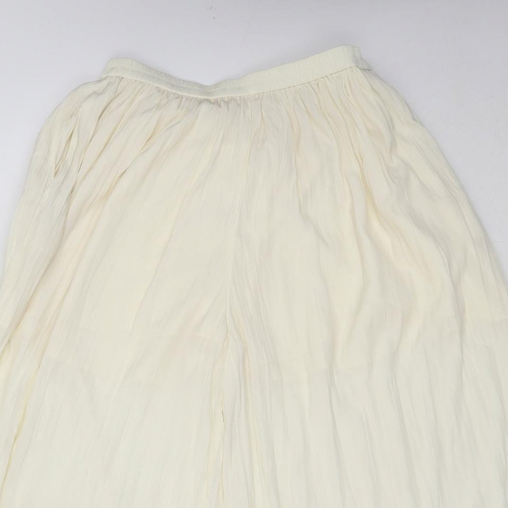 Uniqlo Girls Ivory  Polyester Cropped Trousers Size 13 Years  Regular
