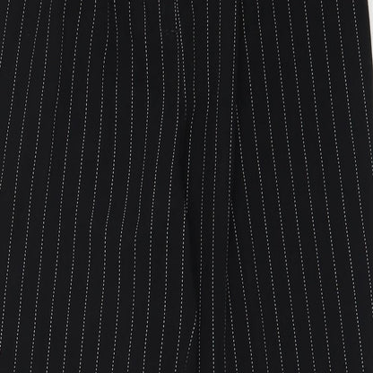 H&M Womens Black  Polyester Capri Trousers Size 34 in L25.5 in Regular