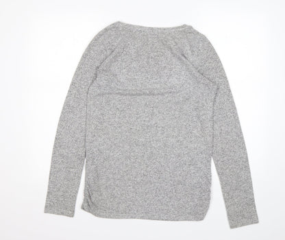 Preloved NEXT Womens Grey Round Neck  Viscose Pullover Jumper Size 8 - Back