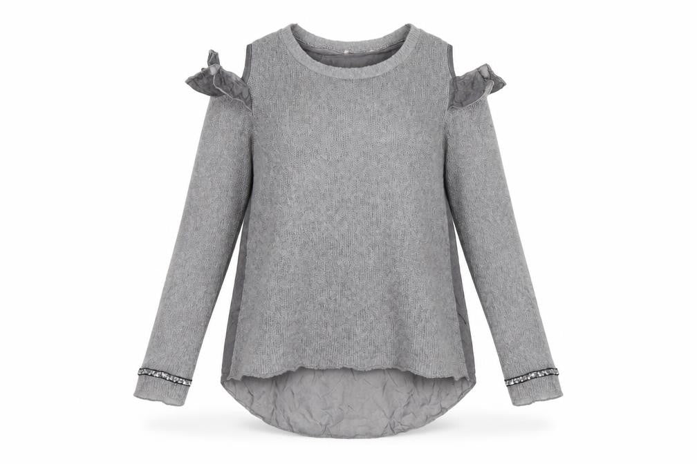 Preworn Womens Grey Round Neck  Acrylic Pullover Jumper Size XL