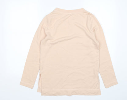 H&M Womens Pink  Cotton Pullover Sweatshirt Size S