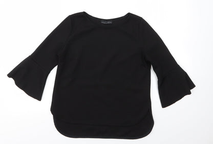 Zara Womens Black Round Neck  Polyester Pullover Jumper Size S