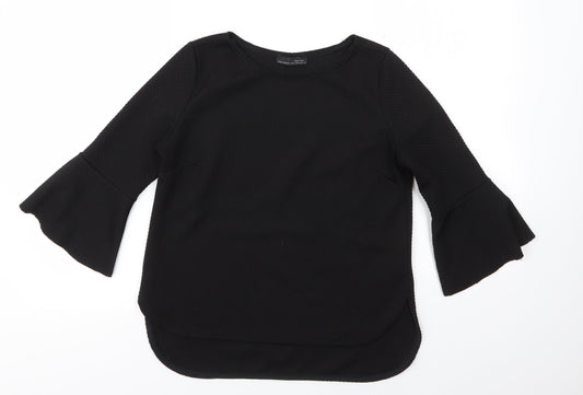 Zara Womens Black Round Neck  Polyester Pullover Jumper Size S
