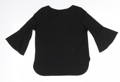 Zara Womens Black Round Neck  Polyester Pullover Jumper Size S