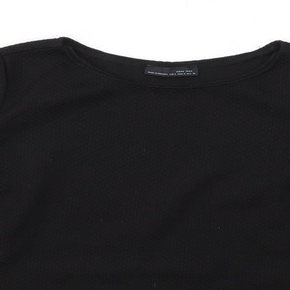 Zara Womens Black Round Neck  Polyester Pullover Jumper Size S