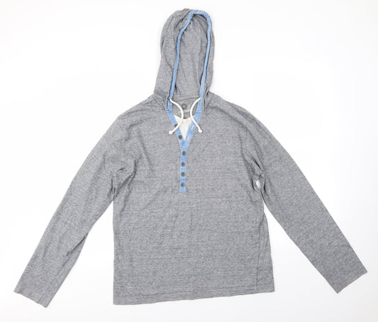 Peacocks Womens Grey  100% Cotton Pullover Hoodie Size M