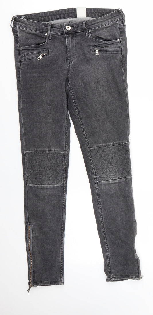 H&M Womens Grey  Cotton Skinny Jeans Size 29 in L28 in Regular