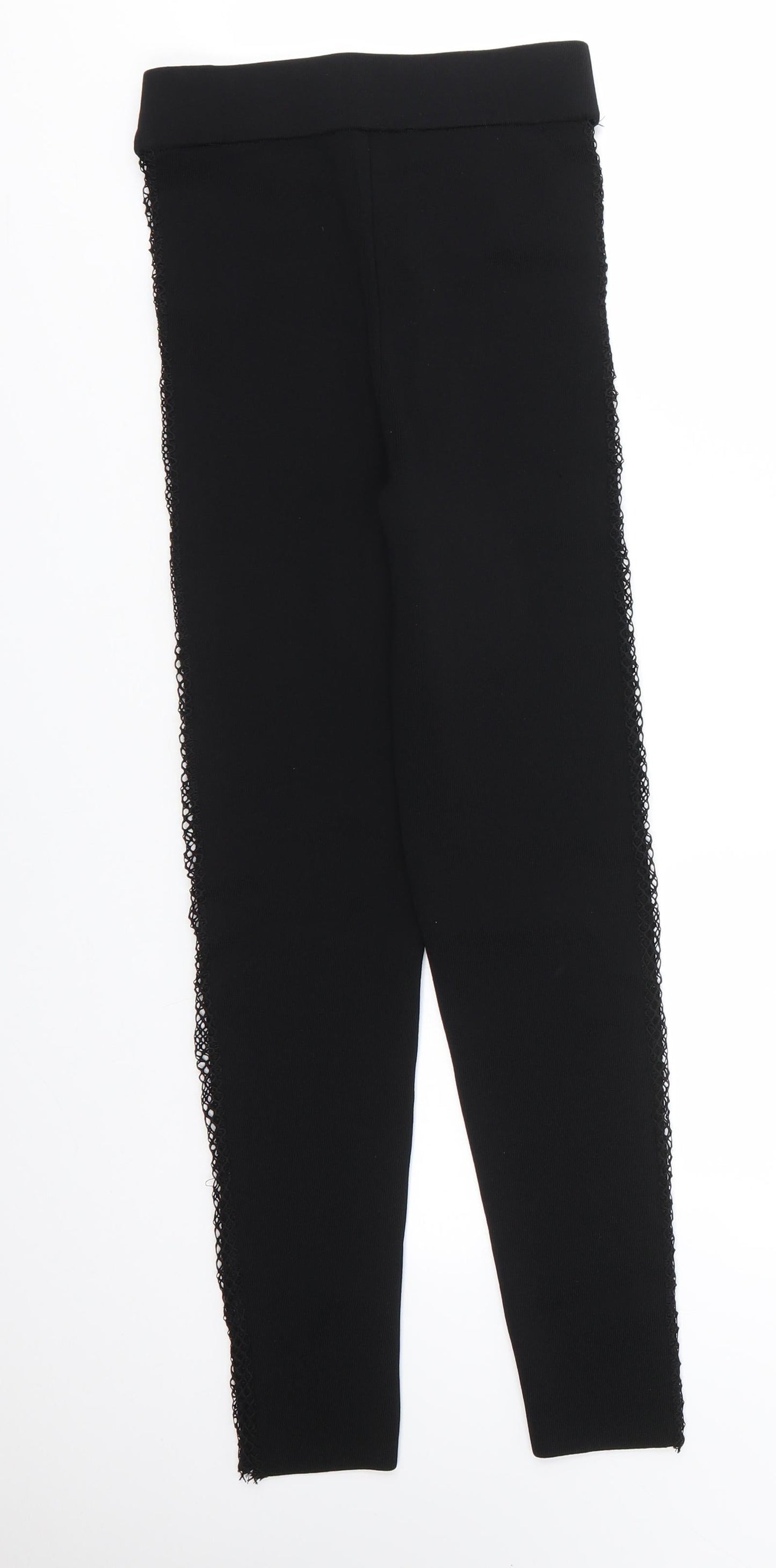 Zara Womens Black  Viscose Jegging Leggings Size S L25 in