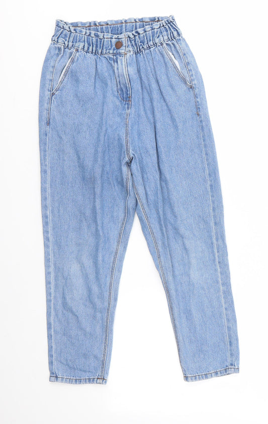 NEXT Girls Blue  100% Cotton Boyfriend Jeans Size 9 Months  Regular